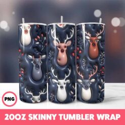 Animals 5 Tumbler Wrap, 20oz Skinny Tumbler Wrap