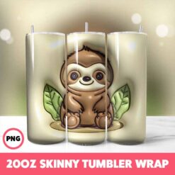 Animals 8 Tumbler Wrap, 20oz Skinny Tumbler Wrap