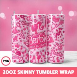 Barbie 1 Tumbler Wrap, 20oz Skinny Tumbler Wrap