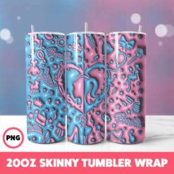 Barbie 10 Tumbler Wrap, 20oz Skinny Tumbler Wrap