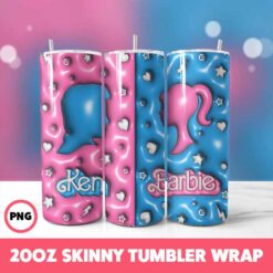 Barbie 12 Tumbler Wrap, 20oz Skinny Tumbler Wrap