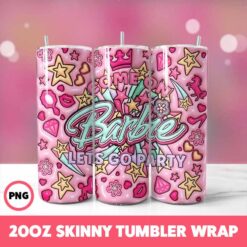 Barbie 2 Tumbler Wrap, 20oz Skinny Tumbler Wrap