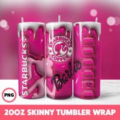 Barbie 3 Tumbler Wrap, 20oz Skinny Tumbler Wrap