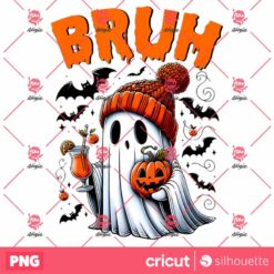 Bruh Ghost Halloween Cute Ghost Trick Or Treat Candy PNG