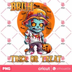 Bruh Ghost Halloween Funny Horror Cute Ghost Trick Or Treat Candy Kids PNG