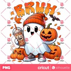 Bruh Ghost Trick Or Treat Candy Kids PNG