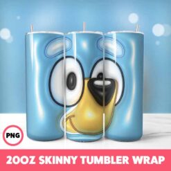 Cartoons 15 Tumbler Wrap, 20oz Skinny Tumbler Wrap