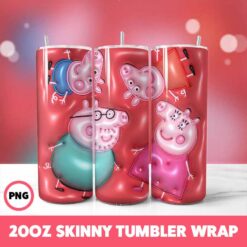 Cartoons 19 Tumbler Wrap, 20oz Skinny Tumbler Wrap