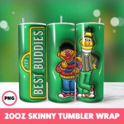 Cartoons 6 Tumbler Wrap, 20oz Skinny Tumbler Wrap