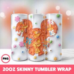 Cartoons 7 Tumbler Wrap, 20oz Skinny Tumbler Wrap