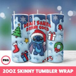 Cartoons Christmas 1 Tumbler Wrap, 20oz Skinny Tumbler Wrap