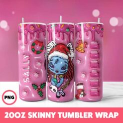 Cartoons Christmas 17 Tumbler Wrap, 20oz Skinny Tumbler Wrap