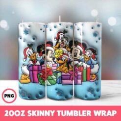 Cartoons Christmas 39 Tumbler Wrap, 20oz Skinny Tumbler Wrap