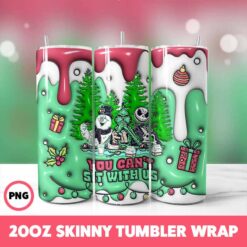 Cartoons Christmas 41 Tumbler Wrap, 20oz Skinny Tumbler Wrap