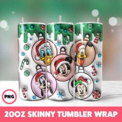 Cartoons Christmas 53 Tumbler Wrap, 20oz Skinny Tumbler Wrap