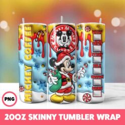 Cartoons Christmas 54 Tumbler Wrap, 20oz Skinny Tumbler Wrap