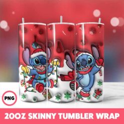 Cartoons Christmas 64 Tumbler Wrap, 20oz Skinny Tumbler Wrap