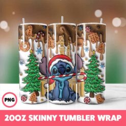 Cartoons Christmas 66 Tumbler Wrap, 20oz Skinny Tumbler Wrap