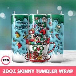 Cartoons Christmas 69 Tumbler Wrap, 20oz Skinny Tumbler Wrap