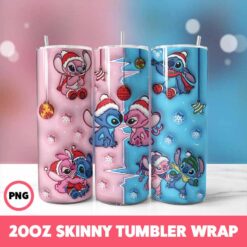 Cartoons Christmas 7 Tumbler Wrap, 20oz Skinny Tumbler Wrap