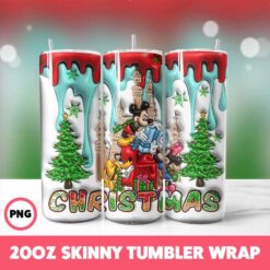 Cartoons Christmas 71 Tumbler Wrap, 20oz Skinny Tumbler Wrap