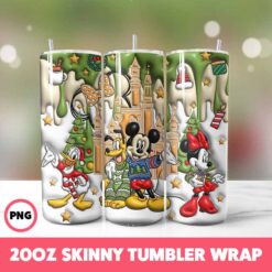 Cartoons Christmas 76 Tumbler Wrap, 20oz Skinny Tumbler Wrap