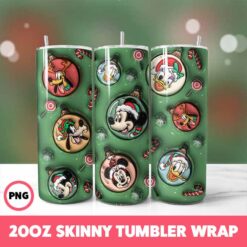 Cartoons Christmas 84 Tumbler Wrap, 20oz Skinny Tumbler Wrap