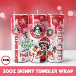 Cartoons Christmas 96 Tumbler Wrap, 20oz Skinny Tumbler Wrap