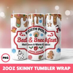 Christmas 10 Tumbler Wrap, 20oz Skinny Tumbler Wrap