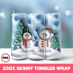 Christmas 112 Tumbler Wrap, 20oz Skinny Tumbler Wrap