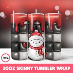 Christmas 127 Tumbler Wrap, 20oz Skinny Tumbler Wrap