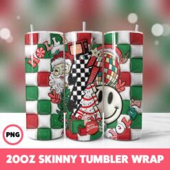 Christmas 14 Tumbler Wrap, 20oz Skinny Tumbler Wrap