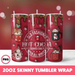 Christmas 24 Tumbler Wrap, 20oz Skinny Tumbler Wrap