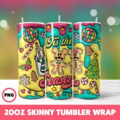 Christmas 28 Tumbler Wrap, 20oz Skinny Tumbler Wrap