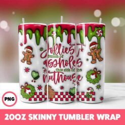 Christmas 33 Tumbler Wrap, 20oz Skinny Tumbler Wrap