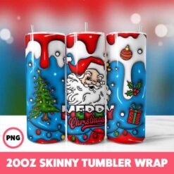 Christmas 45 Tumbler Wrap, 20oz Skinny Tumbler Wrap