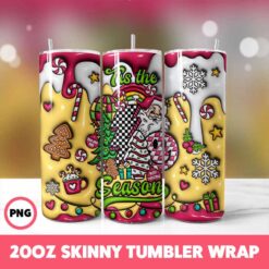 Christmas 47 Tumbler Wrap, 20oz Skinny Tumbler Wrap