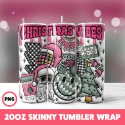 Christmas 53 Tumbler Wrap, 20oz Skinny Tumbler Wrap