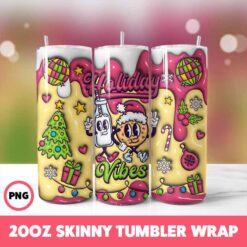 Christmas 54 Tumbler Wrap, 20oz Skinny Tumbler Wrap