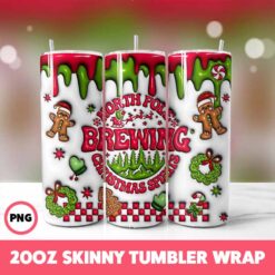 Christmas 66 Tumbler Wrap, 20oz Skinny Tumbler Wrap