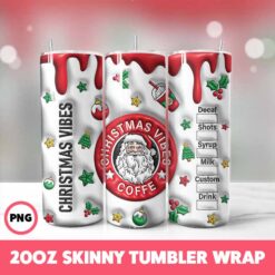 Christmas 67 Tumbler Wrap, 20oz Skinny Tumbler Wrap