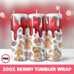 Christmas 76 Tumbler Wrap, 20oz Skinny Tumbler Wrap