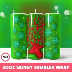 Christmas 87 Tumbler Wrap, 20oz Skinny Tumbler Wrap