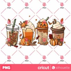 Coffee Latte PNG, Fall Coffee Pumpkin PNG