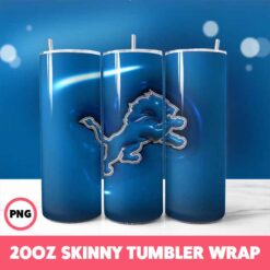 Detroit Lions NFL Tumbler Wrap, Sports 56 Tumbler Wrap, 20oz Skinny Tumbler Wrap