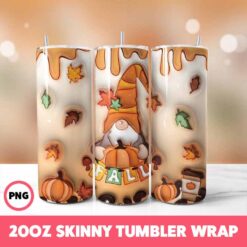 Fall 1 Tumbler Wrap, 20oz Skinny Tumbler Wrap