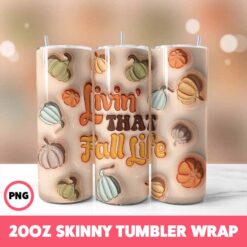 Fall 11 Tumbler Wrap, 20oz Skinny Tumbler Wrap