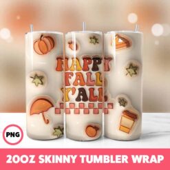 Fall 13 Tumbler Wrap, 20oz Skinny Tumbler Wrap