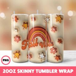 Fall 16 Tumbler Wrap, 20oz Skinny Tumbler Wrap