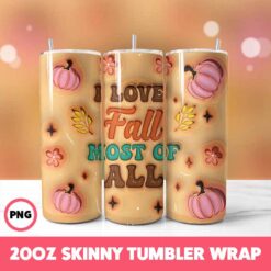 Fall 2 Tumbler Wrap, 20oz Skinny Tumbler Wrap